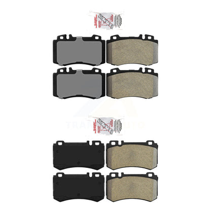 Semi-Metallic Disc Brake Pads Front Rear Kit For Mercedes-Benz SLK55 AMG E55