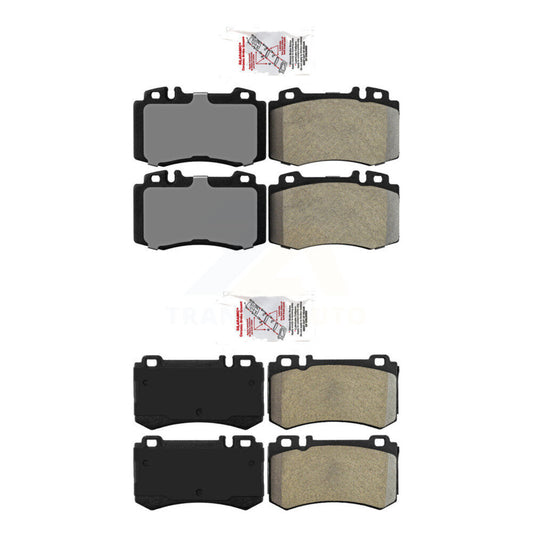 Semi-Metallic Disc Brake Pads Front Rear Kit For Mercedes-Benz SLK55 AMG E55