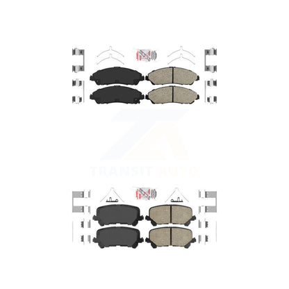 Ceramic Disc Brake Pads Front Rear Kit For Honda Pilot Ridgeline Acura MDX