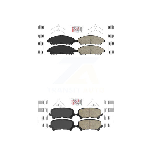 Ceramic Disc Brake Pads Front Rear Kit For Honda Pilot Ridgeline Acura MDX