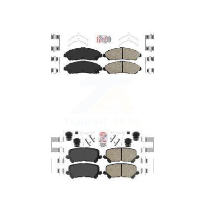 Ceramic Disc Brake Pads Front Rear Kit For Honda Pilot Ridgeline Acura MDX