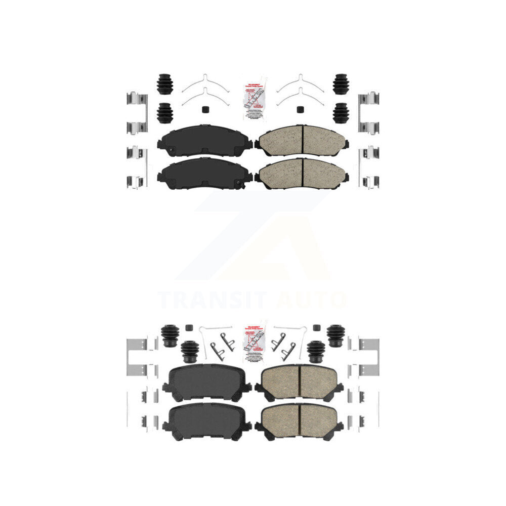 Ceramic Disc Brake Pads Front Rear Kit For Honda Pilot Ridgeline Acura MDX