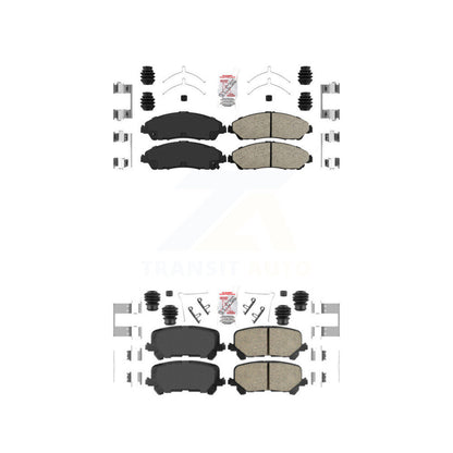 Ceramic Disc Brake Pads Front Rear Kit For Honda Pilot Ridgeline Acura MDX