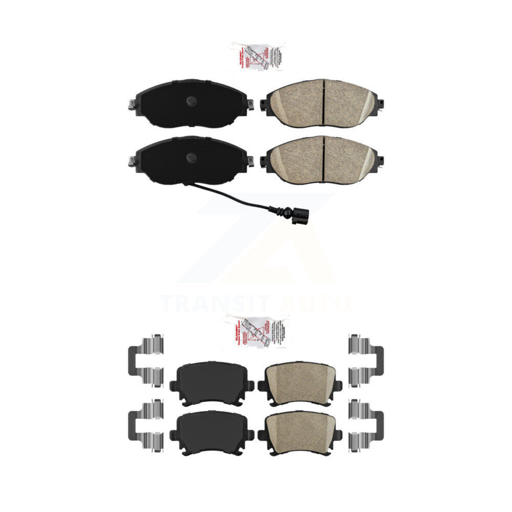 Ceramic Disc Brake Pads Front Rear Kit For Volkswagen GTI CC