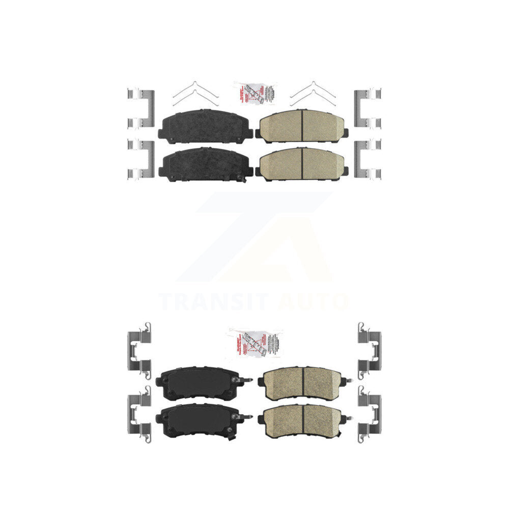 Ceramic Disc Brake Pads Front Rear Kit For INFINITI QX80 Nissan Armada QX56