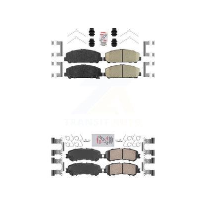 Ceramic Disc Brake Pads Front Rear Kit For 2017-2023 Nissan TITAN