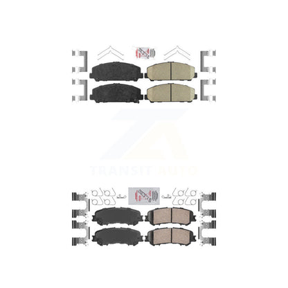 Ceramic Disc Brake Pads Front Rear Kit For 2017-2023 Nissan TITAN