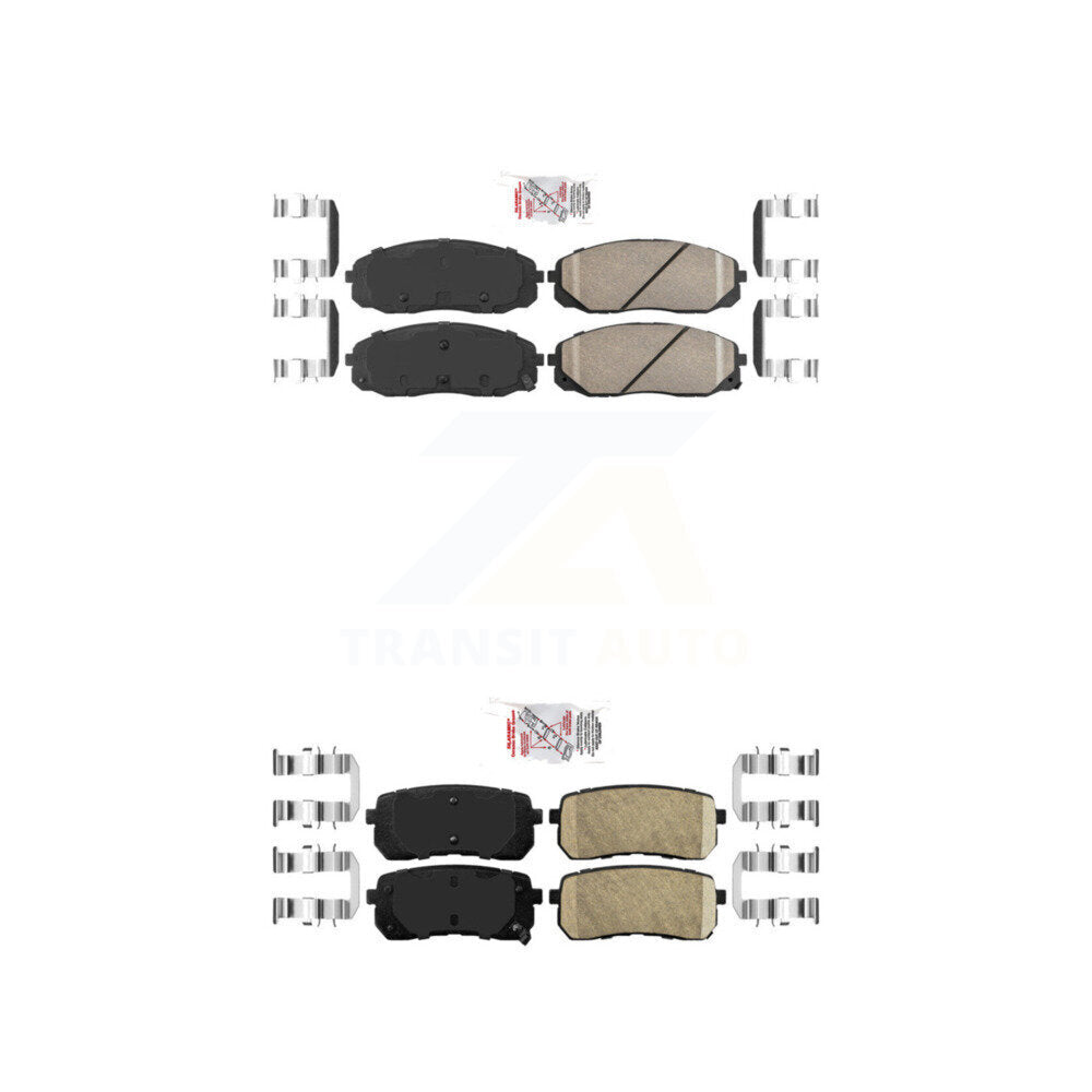 Ceramic Disc Brake Pads Front Rear Kit For 2015-2021 Kia Sedona
