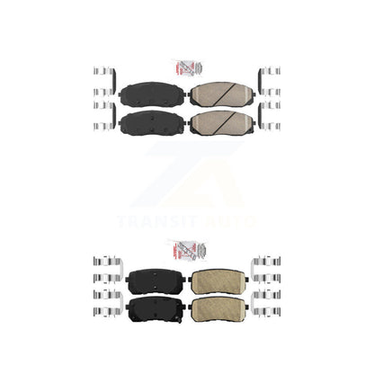 Ceramic Disc Brake Pads Front Rear Kit For 2015-2021 Kia Sedona