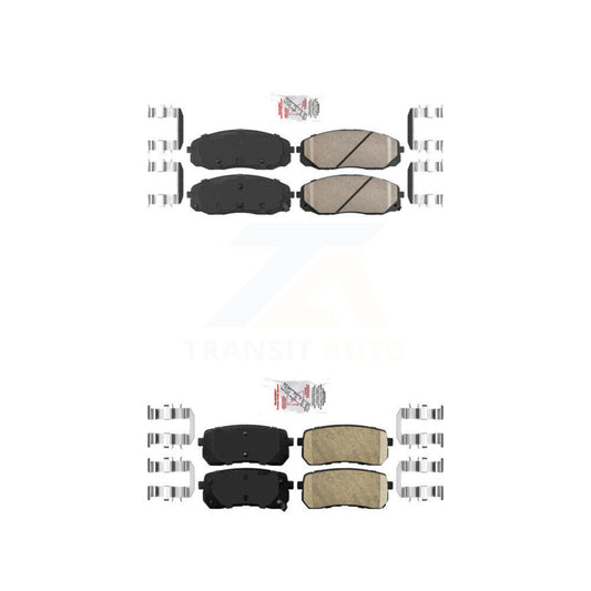 Ceramic Disc Brake Pads Front Rear Kit For 2015-2021 Kia Sedona