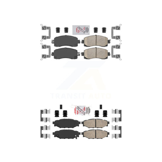 Ceramic Disc Brake Pads Front Rear Kit For Subaru Crosstrek Impreza