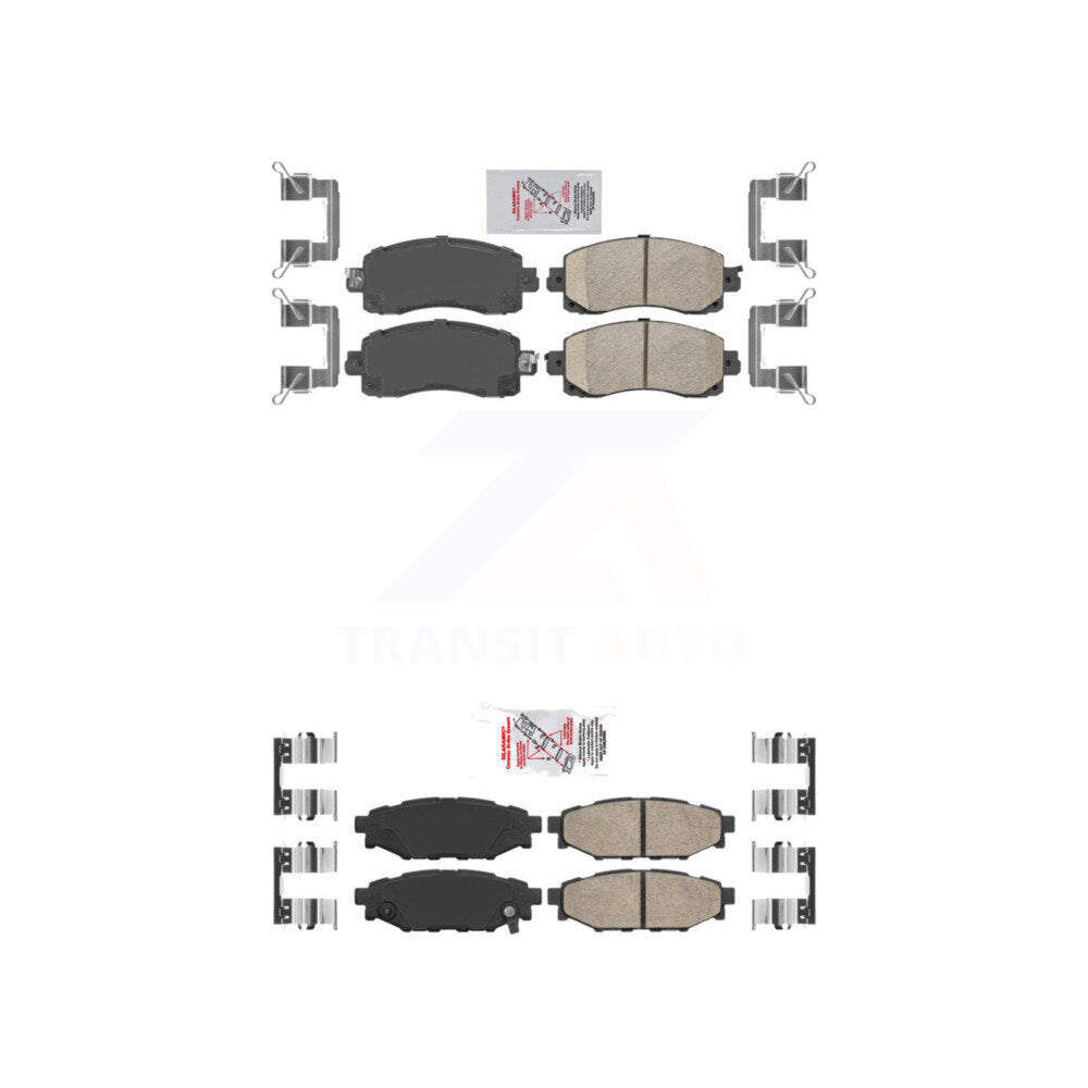 Ceramic Disc Brake Pads Front Rear Kit For Subaru Crosstrek Impreza