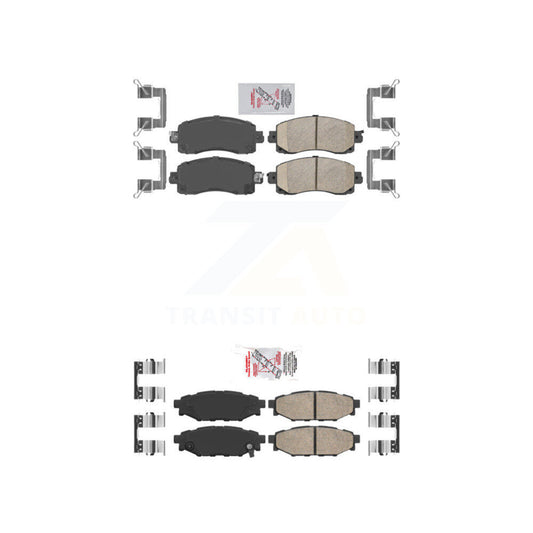 Ceramic Disc Brake Pads Front Rear Kit For Subaru Crosstrek Impreza