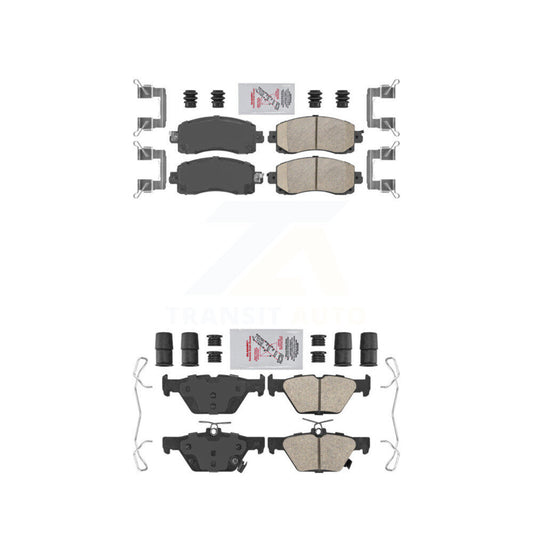 Ceramic Disc Brake Pads Front Rear Kit For Subaru Crosstrek Forester Outback WRX
