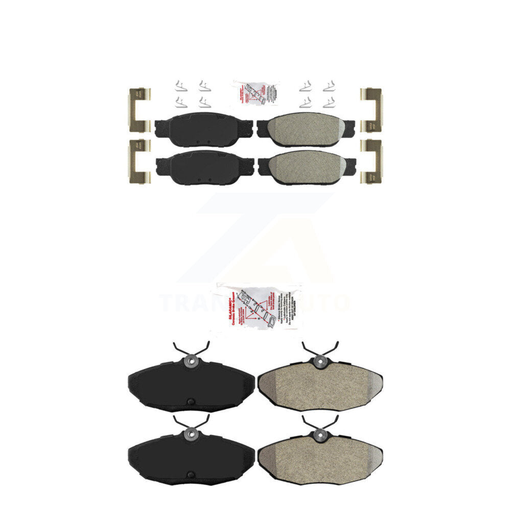 Semi-Metallic Disc Brake Pads Front Rear Kit For Ford Thunderbird Lincoln LS