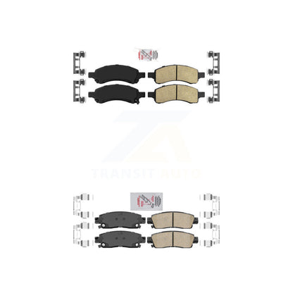 Ceramic Disc Brake Pads Front Rear Kit For GMC Acadia Buick Enclave Chevrolet