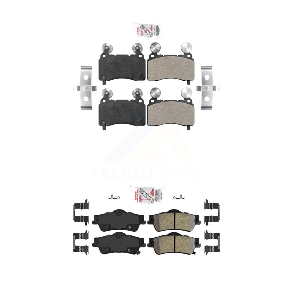 Semi-Metallic Disc Brake Pads Front Rear Kit For 2014 Chevrolet SS