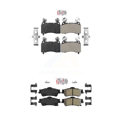 Semi-Metallic Disc Brake Pads Front Rear Kit For 2014 Chevrolet SS