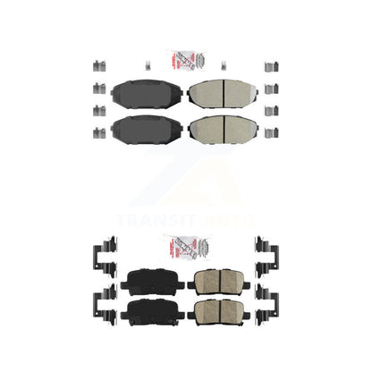 Semi-Metallic Ceramic Disc Brake Pads Front Rear Kit For Honda Odyssey Acura MDX
