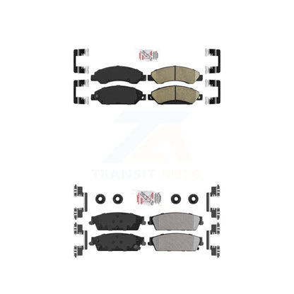 Ceramic Semi-Metallic Disc Brake Pads Front Rear Kit For Chevrolet Avalanche GMC