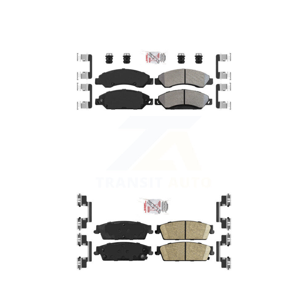Semi-Metallic Ceramic Disc Brake Pads Front Rear Kit For Chevrolet Avalanche GMC