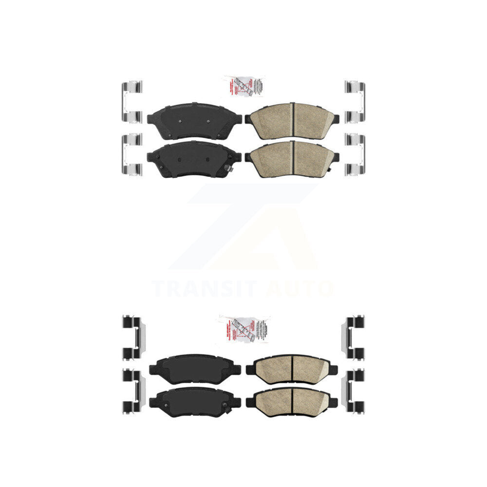 Ceramic Disc Brake Pads Front Rear Kit For Cadillac SRX Saab 9-4X