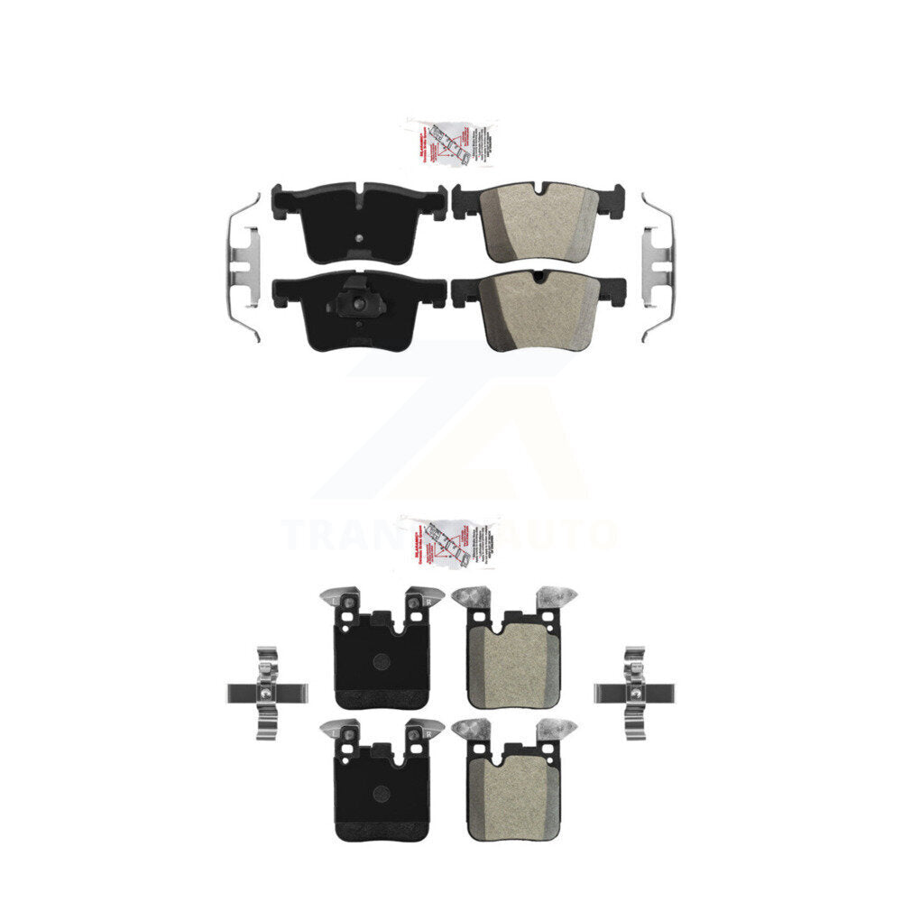 Semi-Metallic Disc Brake Pads Front Rear Kit For 2012 BMW 328i Sedan with 2.0L