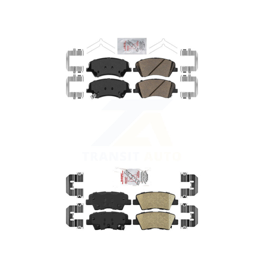 Ceramic Disc Brake Pads Front Rear Kit For Kia Rio Hyundai Accent