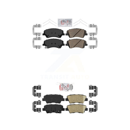 Ceramic Disc Brake Pads Front Rear Kit For Kia Rio Hyundai Accent