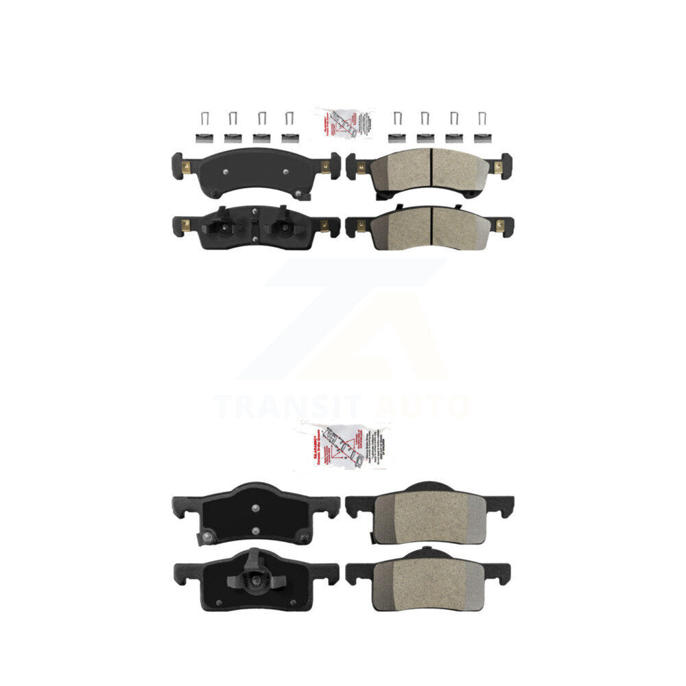 Semi-Metallic Disc Brake Pads Front Rear Kit For Ford Expedition Lincoln
