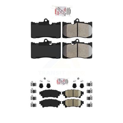 Semi-Metallic Ceramic Disc Brake Pads Front Rear Kit For Lexus IS300 IS350 GS350