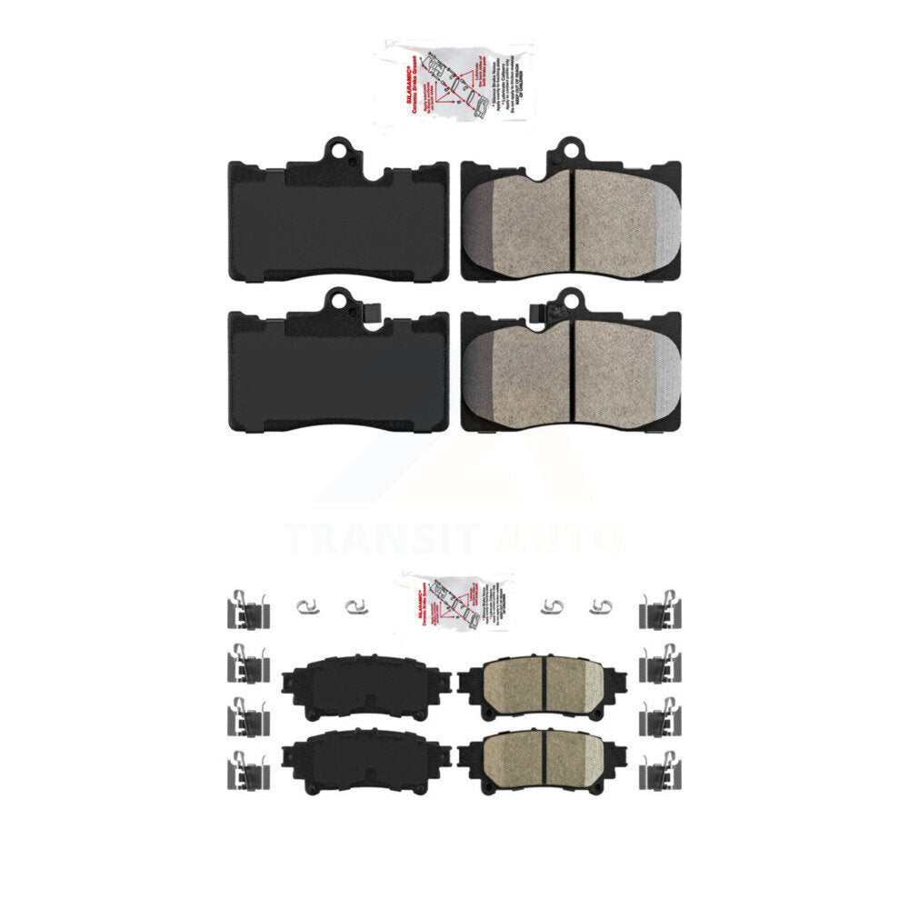 Semi-Metallic Ceramic Disc Brake Pads Front Rear Kit For Lexus IS300 IS350 GS350
