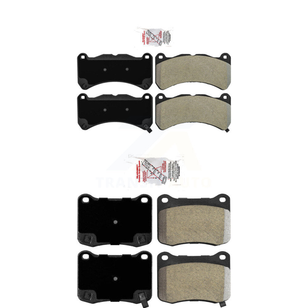 Semi-Metallic Disc Brake Pads Front Rear Kit For 2008-2014 Lexus IS F