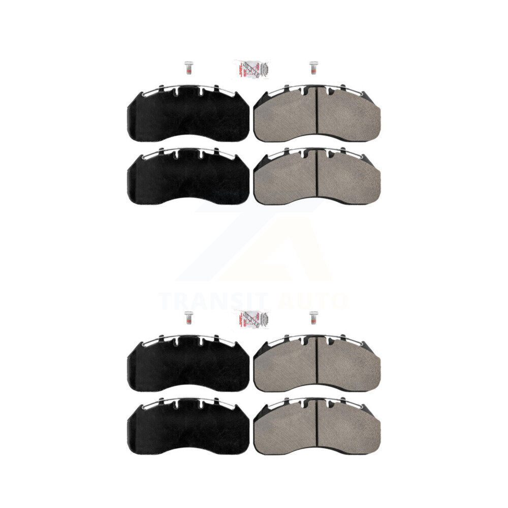 Semi-Metallic Disc Brake Pads Front Rear Kit For Prevost Motor Coach Industries