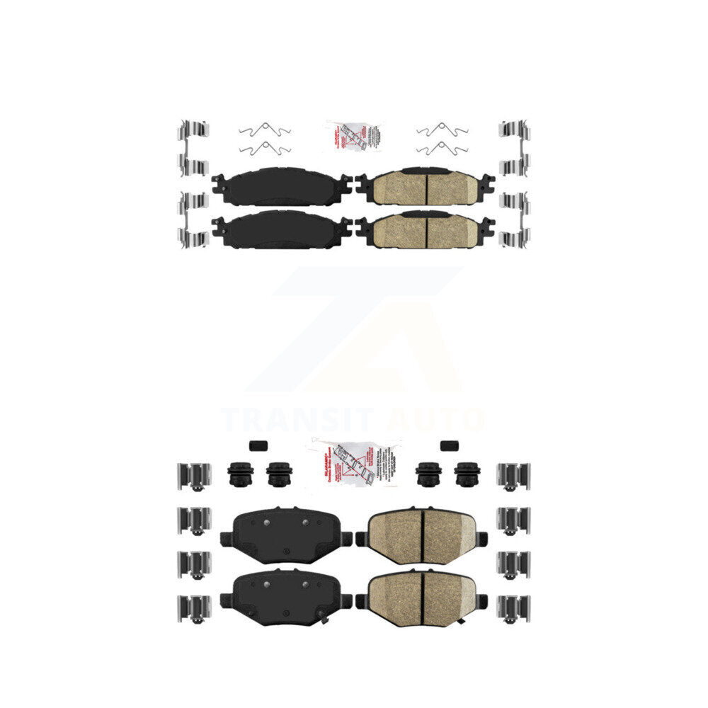 Ceramic Semi-Metallic Disc Brake Pads Front Rear Kit For Ford Explorer