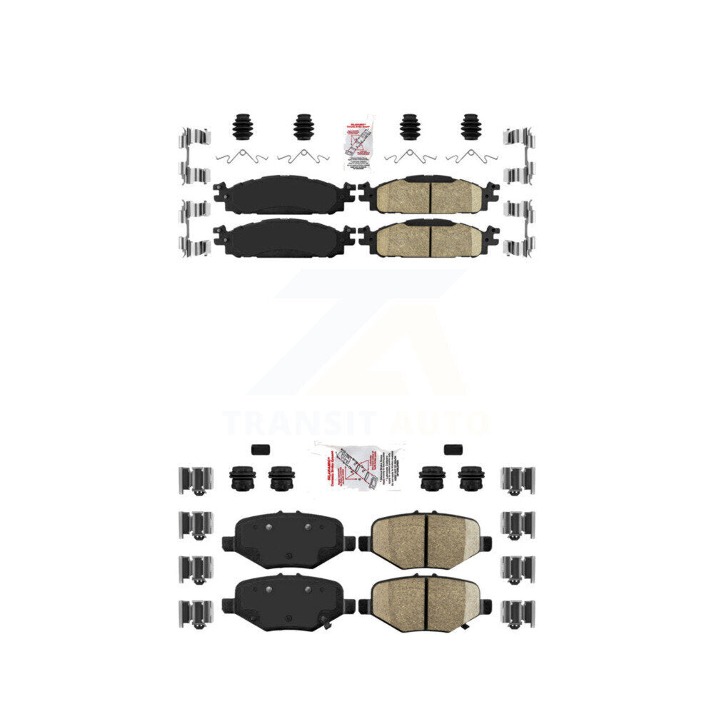 Ceramic Semi-Metallic Disc Brake Pads Front Rear Kit For Ford Explorer