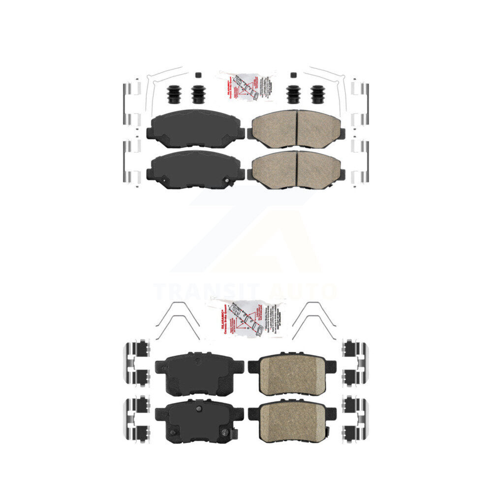 Ceramic Disc Brake Pads Front Rear Kit For Honda Accord