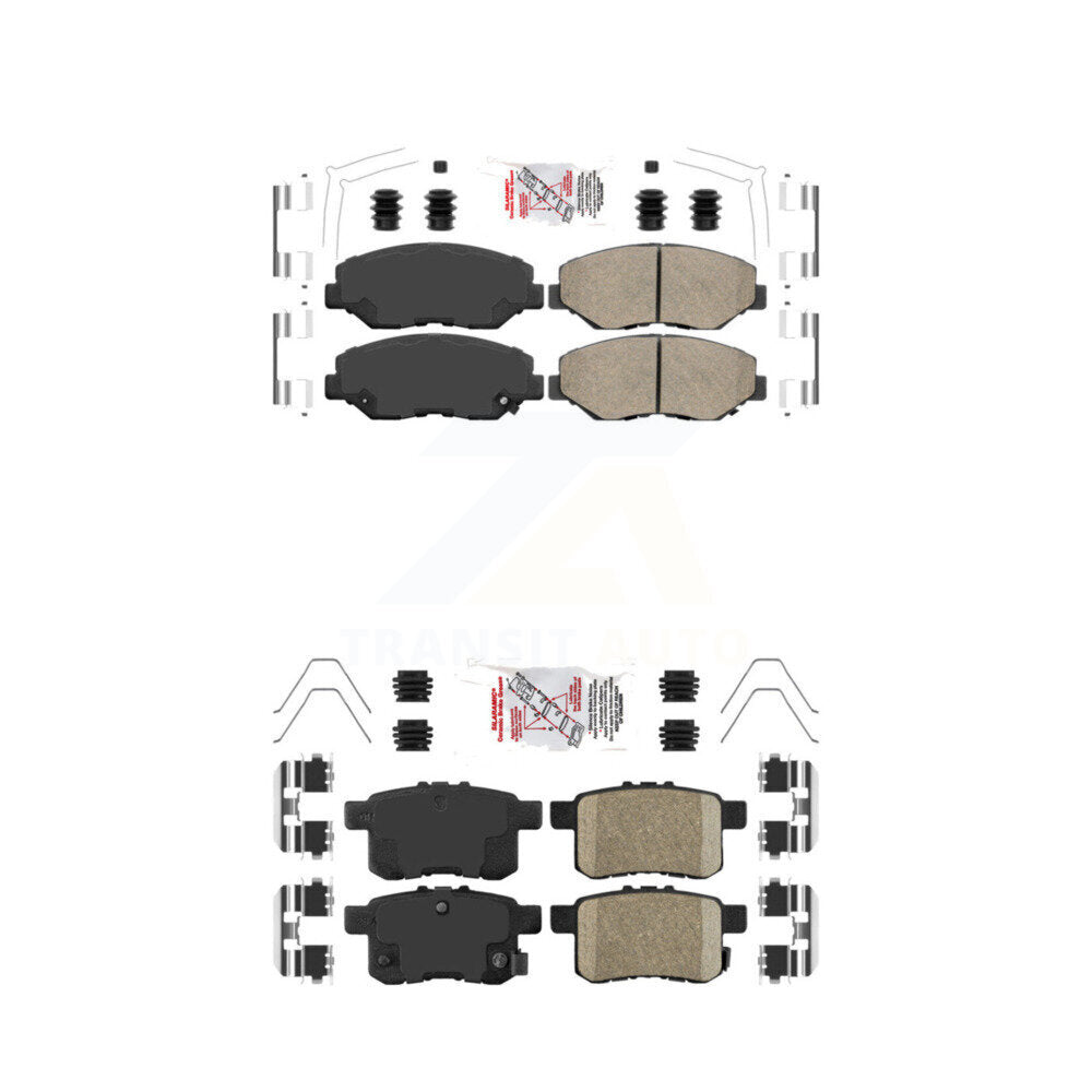 Ceramic Disc Brake Pads Front Rear Kit For Honda Accord