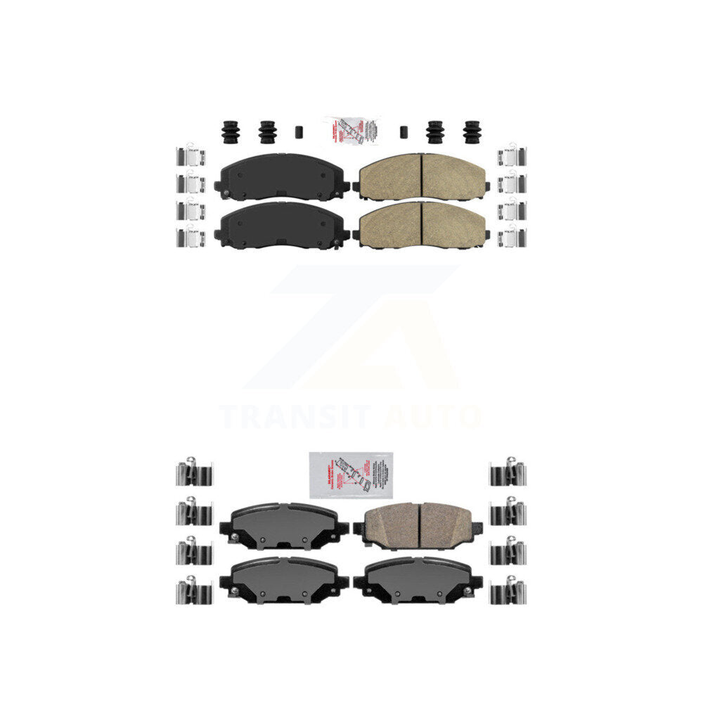 Ceramic Disc Brake Pads Front Rear Kit For Jeep Wrangler