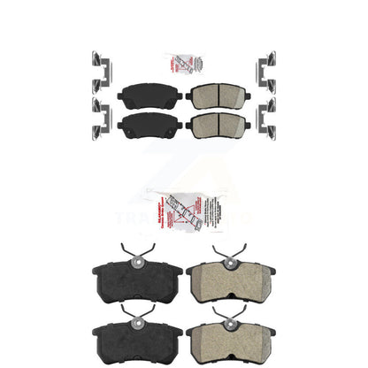 Ceramic Semi-Metallic Disc Brake Pads Front Rear Kit For Ford Fiesta