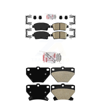 Ceramic Semi-Metallic Disc Brake Pads Front Rear Kit For 2000 Toyota Celica GT