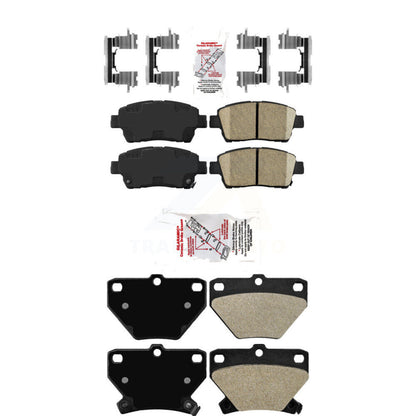 Ceramic Semi-Metallic Disc Brake Pads Front Rear Kit For 2000 Toyota Celica GT