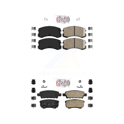 Ceramic Disc Brake Pads Front Rear Kit For 2007 Mitsubishi Lancer