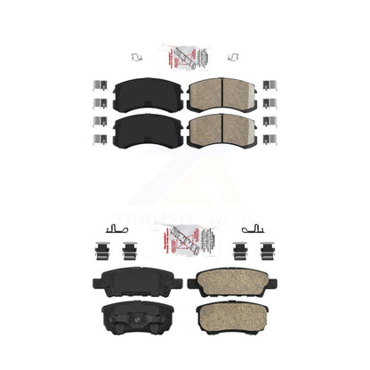 Ceramic Disc Brake Pads Front Rear Kit For 2007 Mitsubishi Lancer