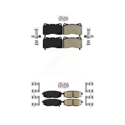 Semi-Metallic Ceramic Disc Brake Pads Front Rear Kit For 2017 Subaru BRZ Base