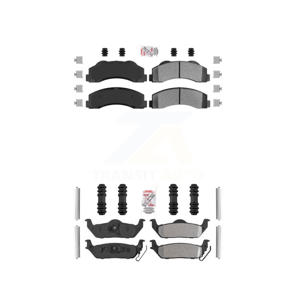 Semi-Metallic Disc Brake Pads Front Rear Kit For 2010-2011 Ford F-150
