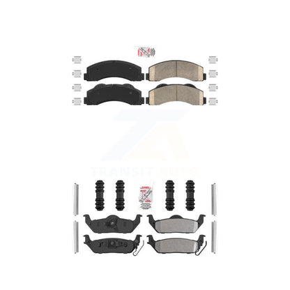 Ceramic Semi-Metallic Disc Brake Pads Front Rear Kit For 2010-2011 Ford F-150