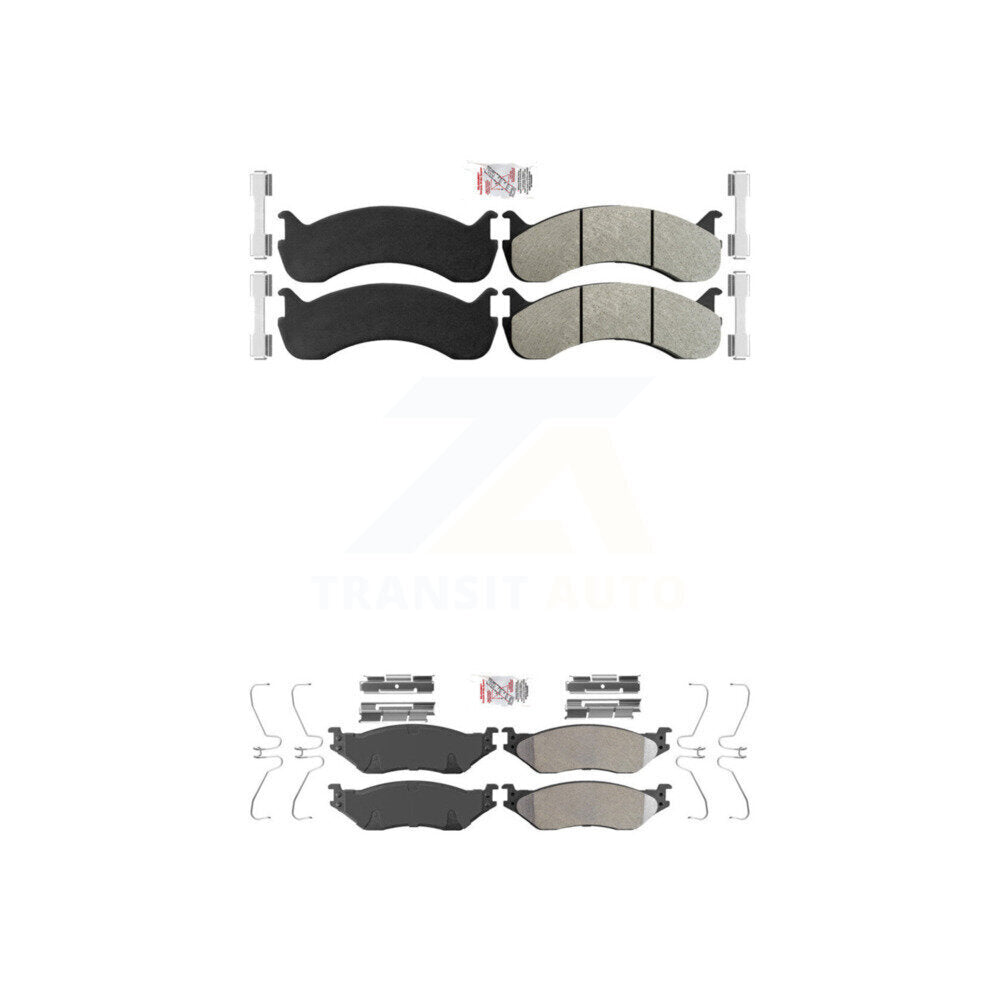 Semi-Metallic Disc Brake Pads Front Rear Kit For Ford F-53 Motorhome Chassis