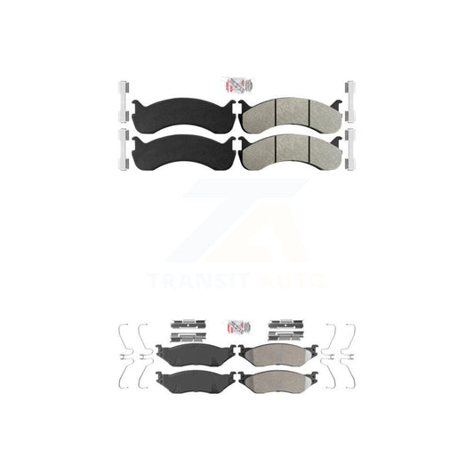 Semi-Metallic Disc Brake Pads Front Rear Kit For Ford F-53 Motorhome Chassis