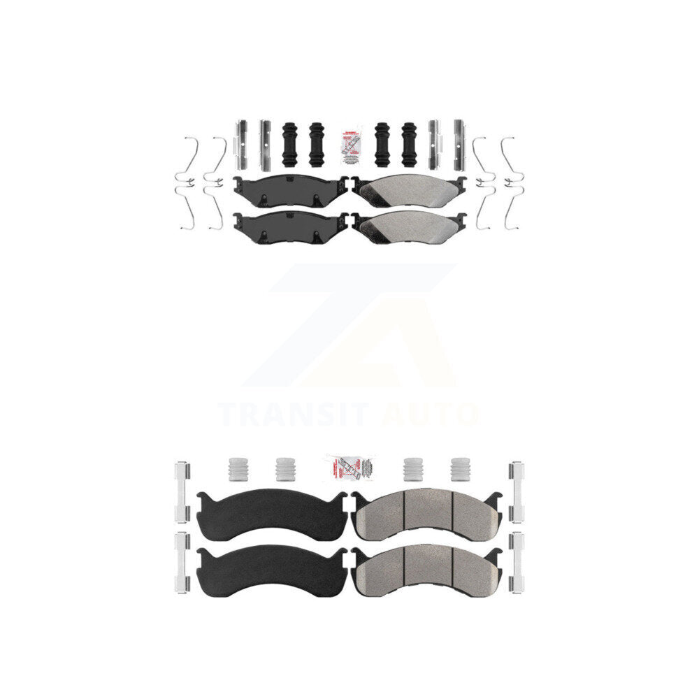 Semi-Metallic Disc Brake Pads Front Rear Kit For Ford F-53 Motorhome Chassis